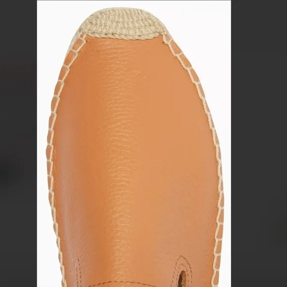 Soludos Tumbled Leather Espadrille Slip On Mules