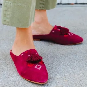 Soludos Womens Palazzo Mule Burgundy