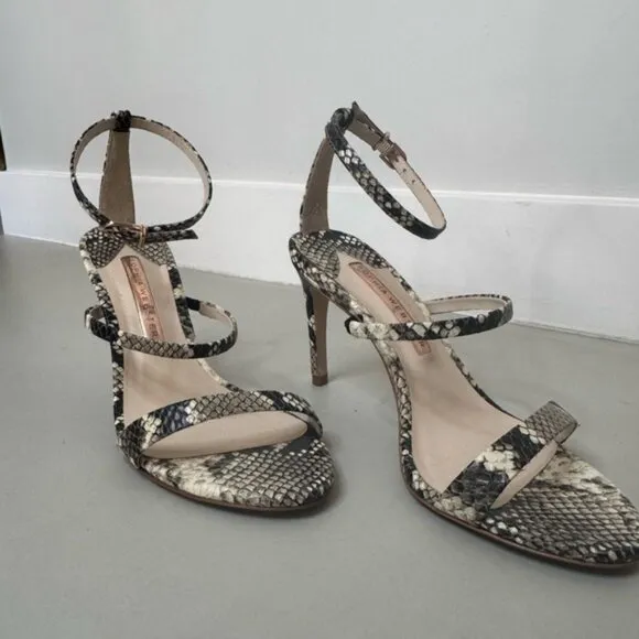 Sophia Webster Snakeskin Strappy Heels – Size 7.5, Ultra Chic Design
