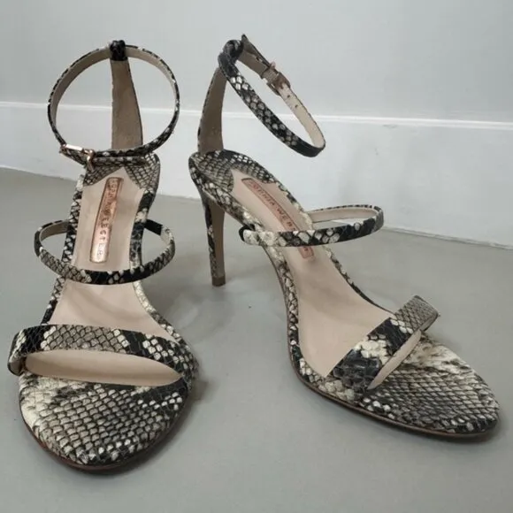 Sophia Webster Snakeskin Strappy Heels – Size 7.5, Ultra Chic Design