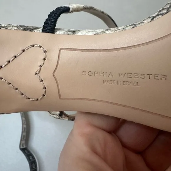 Sophia Webster Snakeskin Strappy Heels – Size 7.5, Ultra Chic Design