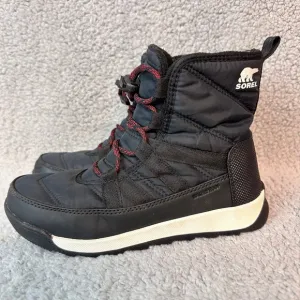 Sorel Insulted Ankle Boots Girls Kids size 3 Black Hiking Trail Outdoor Shoes