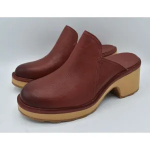 Sorel Womens Size 10.5 Hi Line Waterproof Leather Tawny Buff Spice Heeled Clogs