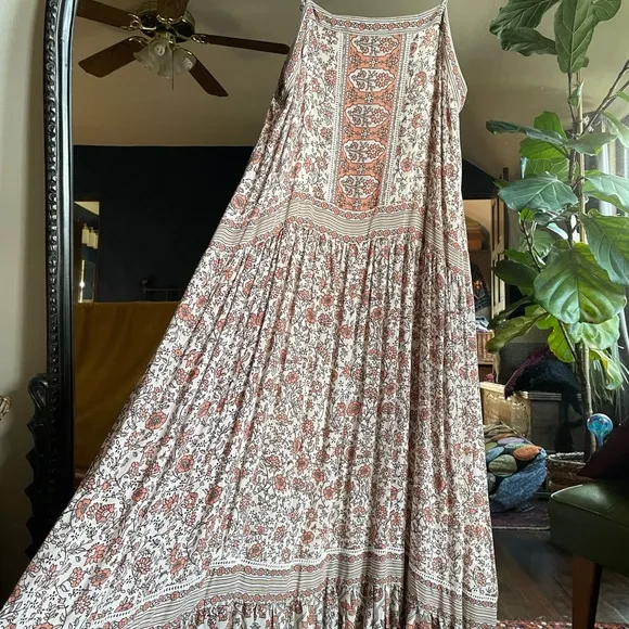 Spell Jasmine strappy maxi, cream