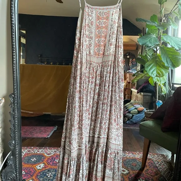 Spell Jasmine strappy maxi, cream