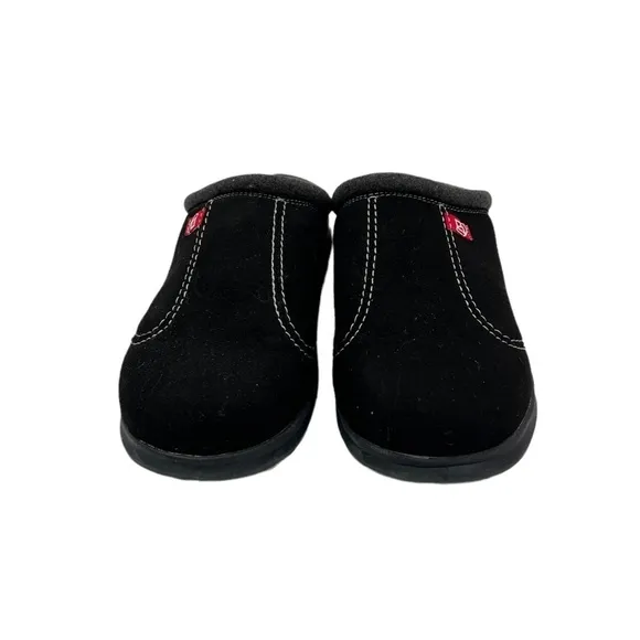 Spenco Black Supreme Faux Fur Lined Orthotic Arch Slipper Mules Size 11 Men's