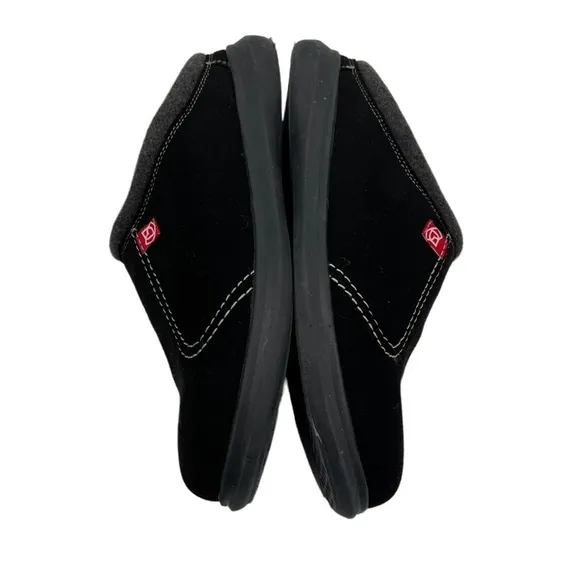 Spenco Black Supreme Faux Fur Lined Orthotic Arch Slipper Mules Size 11 Men's