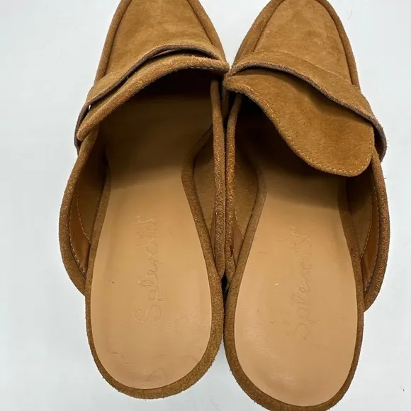 Splendid Womens Clogs Mules Shoes Vina Platform Slide Suede Chunky 70s Brown 10