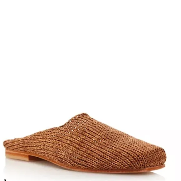 St. Agni Mae Brown Woven Leather Mules 39