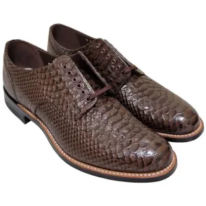 Stacy Adams Men Madison Plain Toe Oxfords Size US 8D Brown Snake Print Leather