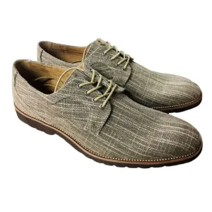Stacy Adams Men's Eli Oxfords Plain Toe Taupe Canvas Casual Shoes 25237-260