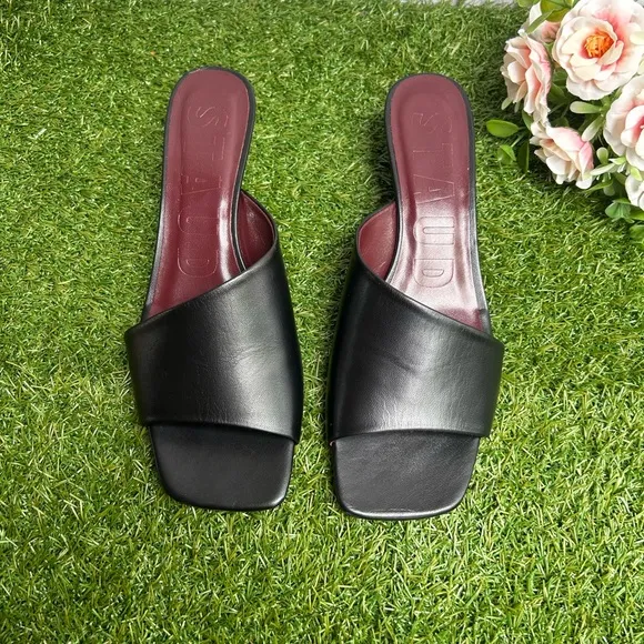 STAUDNevil Leather Wedge Mules$275  women size 10 NEW