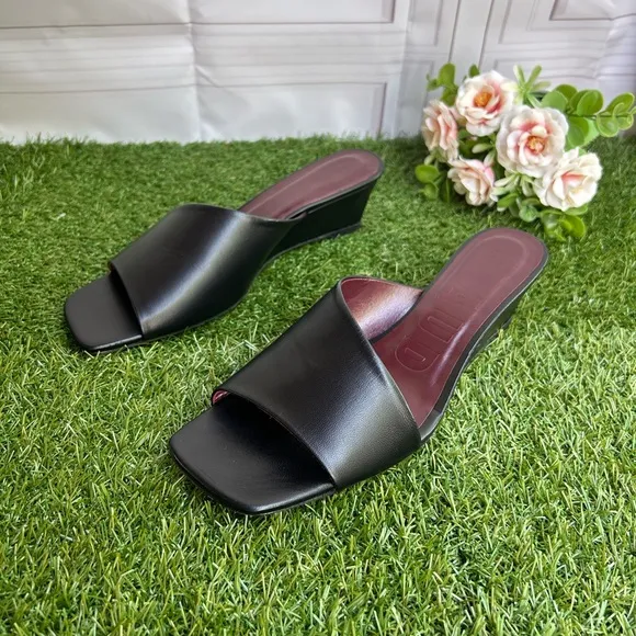 STAUDNevil Leather Wedge Mules$275  women size 10 NEW