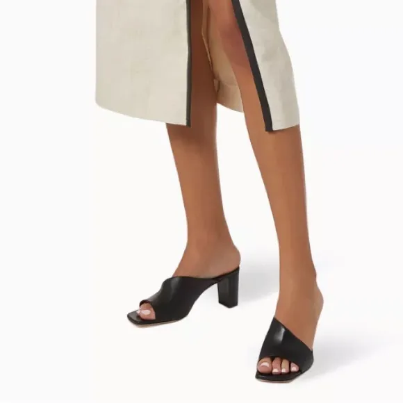 STAUDNevil Leather Wedge Mules$275  women size 10 NEW