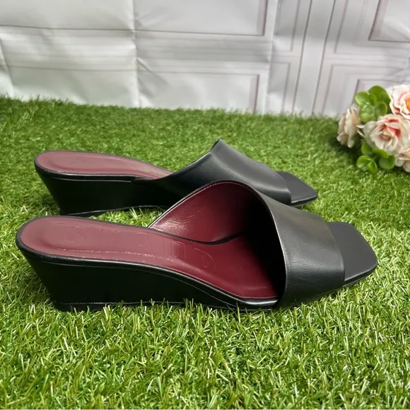 STAUDNevil Leather Wedge Mules$275  women size 10 NEW