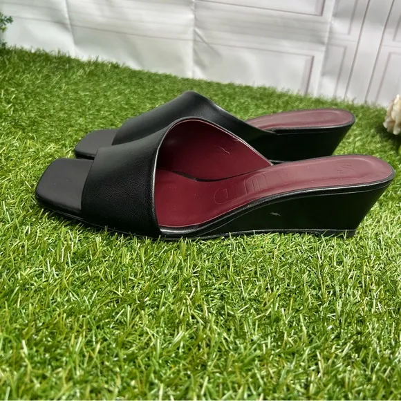 STAUDNevil Leather Wedge Mules$275  women size 10 NEW