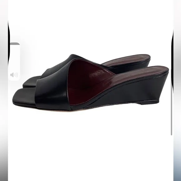 STAUDNevil Leather Wedge Mules$275  women size 10 NEW