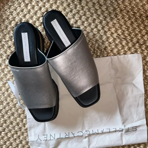 Stella McCartney Sneakelyse Alter Platform Slides NWOT