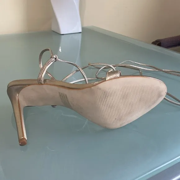 Steve Madden Gold Strappy Stilettos Size 8.5