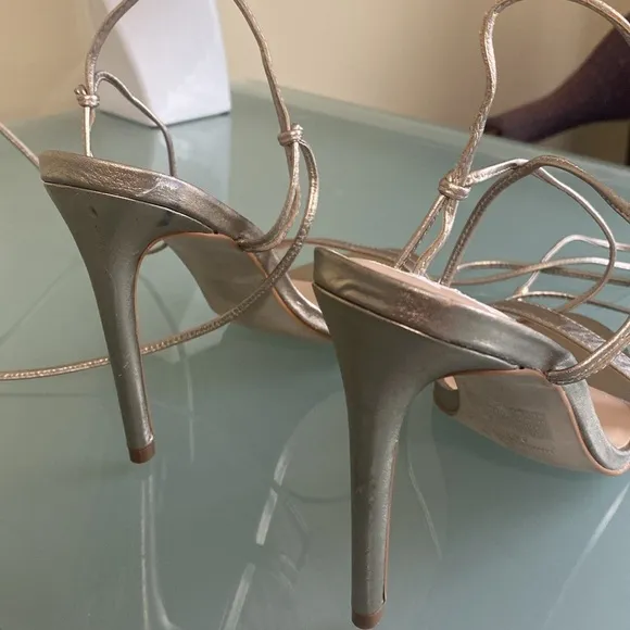 Steve Madden Gold Strappy Stilettos Size 8.5