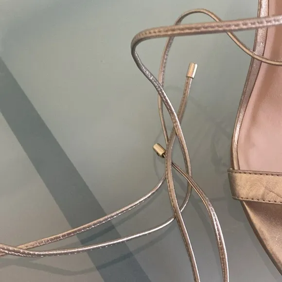 Steve Madden Gold Strappy Stilettos Size 8.5
