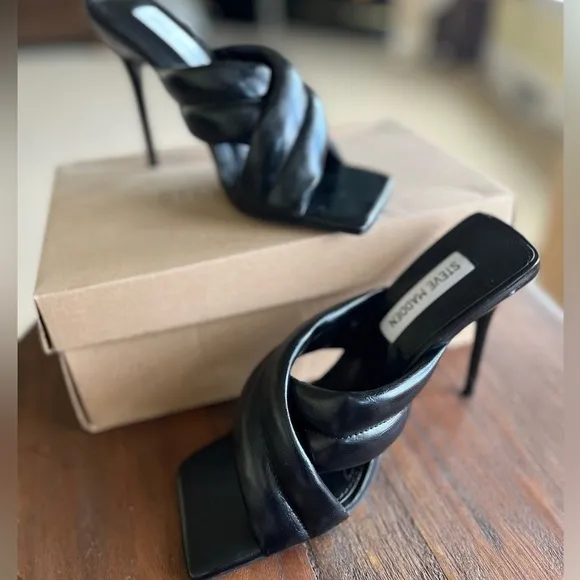 Steve Madden Lyric Open Toe Slip On Heels