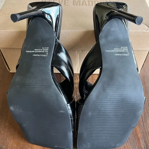 Steve Madden Lyric Open Toe Slip On Heels