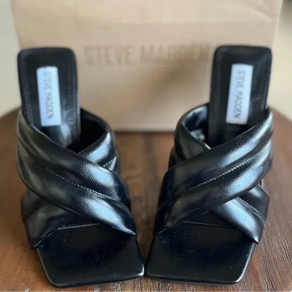 Steve Madden Lyric Open Toe Slip On Heels
