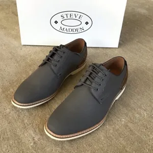 STEVE MADDEN Men's Gray Canvas Oxfords Shoes