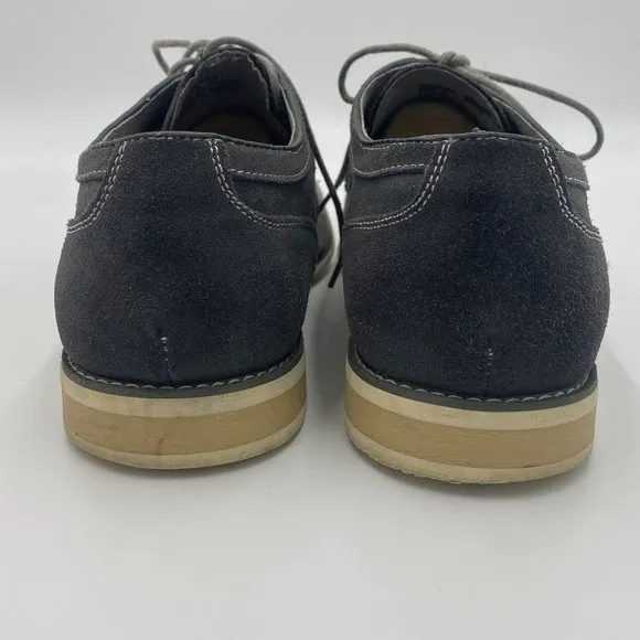 Steve Madden Men's Sojourn Canvas Oxfords Shoes Casual, Lace-Up Gray Size 13