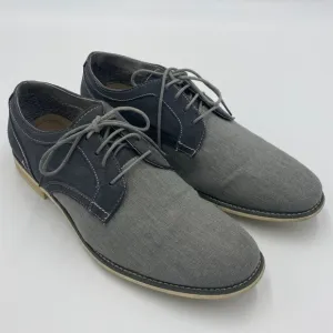Steve Madden Men's Sojourn Canvas Oxfords Shoes Casual, Lace-Up Gray Size 13