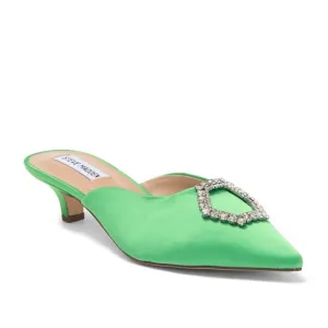 STEVE MADDEN Rhinestone Kitten Heel Mules
