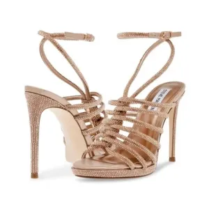 Steve Madden Tan Stiletto Heels with Strappy Design