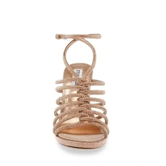 Steve Madden Tan Stiletto Heels with Strappy Design
