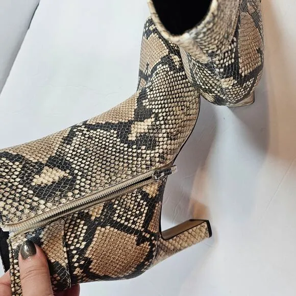 Steven By Steve Madden Jenn Women's Boot Natural Multi Snake Women's 10 Mob Wife