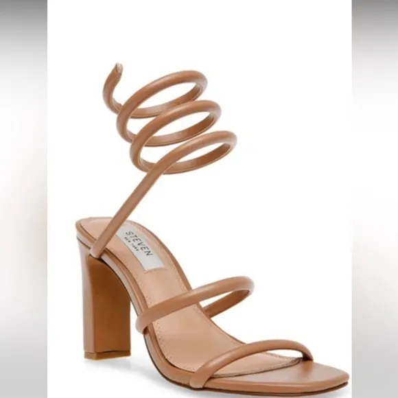 Steven New York Women's Tan Strappy Heels
