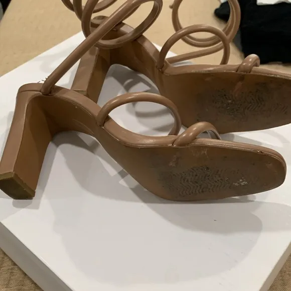 Steven New York Women's Tan Strappy Heels
