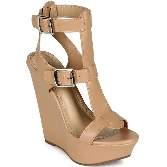 Strappy Open Toe Wedges