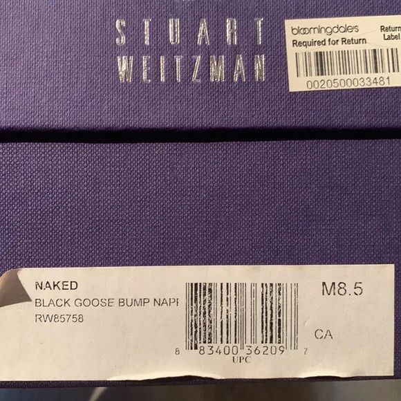 Stuart Weitzman black Goose Bump strappy 3 inch heels size 8.5