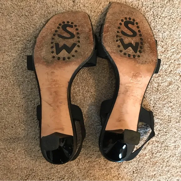 Stuart Weitzman Black Strappy Special Occasion Heels