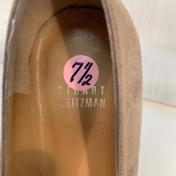 Stuart Weitzman Brown Suede Pointed Toe Heels 7.5
