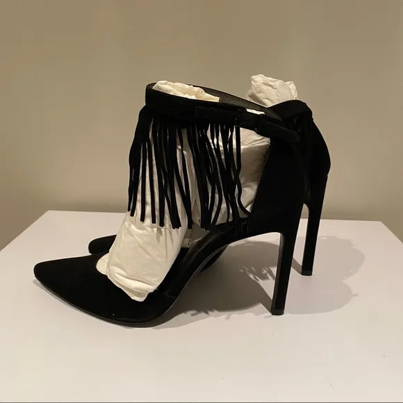 Stuart Weitzman Fringelica Suede Heels Size 7