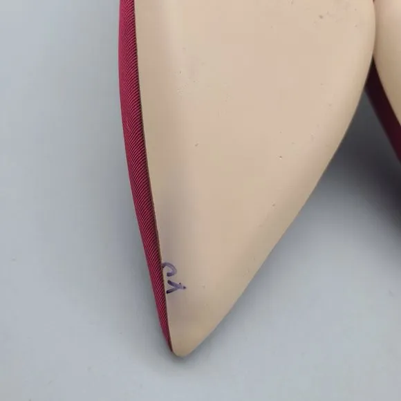 Stuart Weitzman Heels Rossana Pump Garnet Grosgrain Fabric SlipOn Pointed sz 10