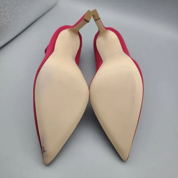 Stuart Weitzman Heels Rossana Pump Garnet Grosgrain Fabric SlipOn Pointed sz 10