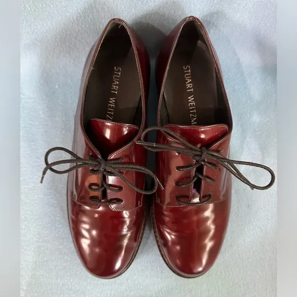 Stuart Weitzman Metro Patent Leather Oxfords