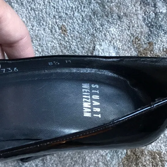 Stuart Weitzman patent pumps