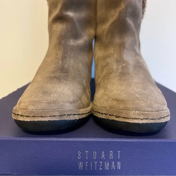 Stuart Weitzman Toggle Sport Suede Boot Neutral