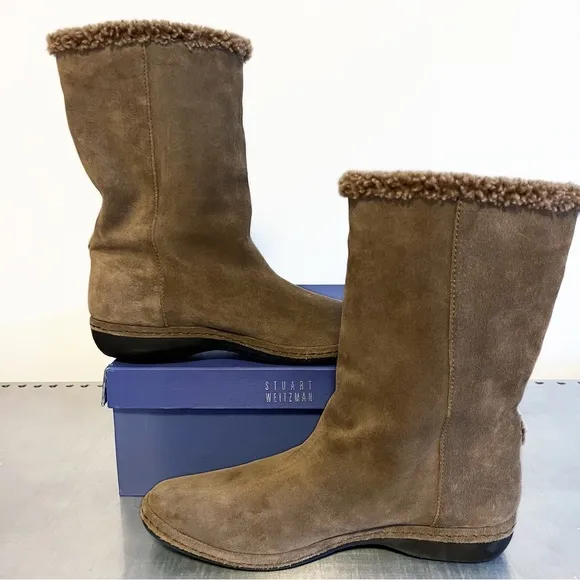 Stuart Weitzman Toggle Sport Suede Boot Neutral