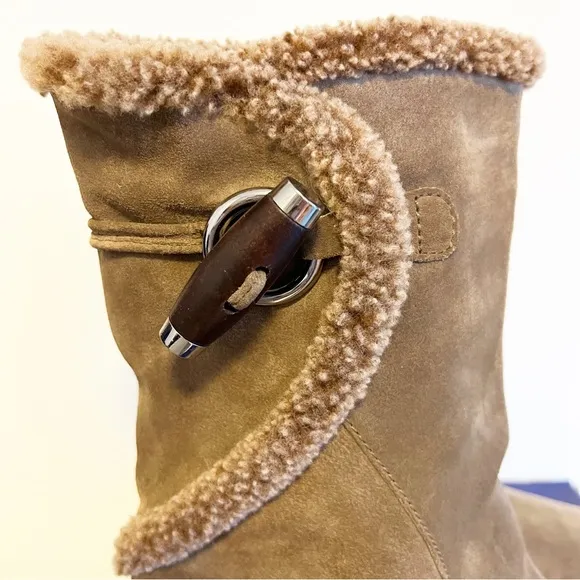Stuart Weitzman Toggle Sport Suede Boot Neutral