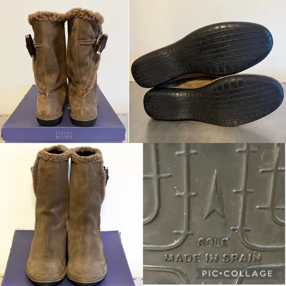 Stuart Weitzman Toggle Sport Suede Boot Neutral
